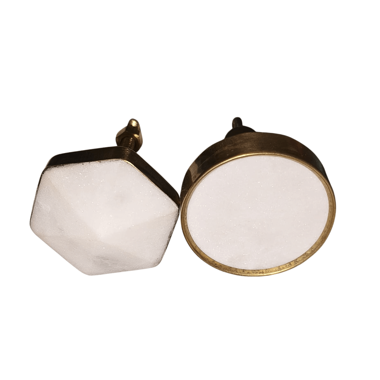 IRON & MARBLE KNOB (POLISH)